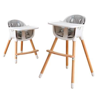 Australian beech wooden and plastic 2 in 1 baby feeding  high chair