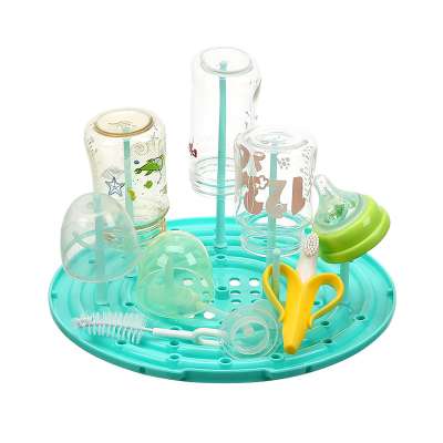 colorful portable plastic baby feeding Bottle rack with Anti-dust cover